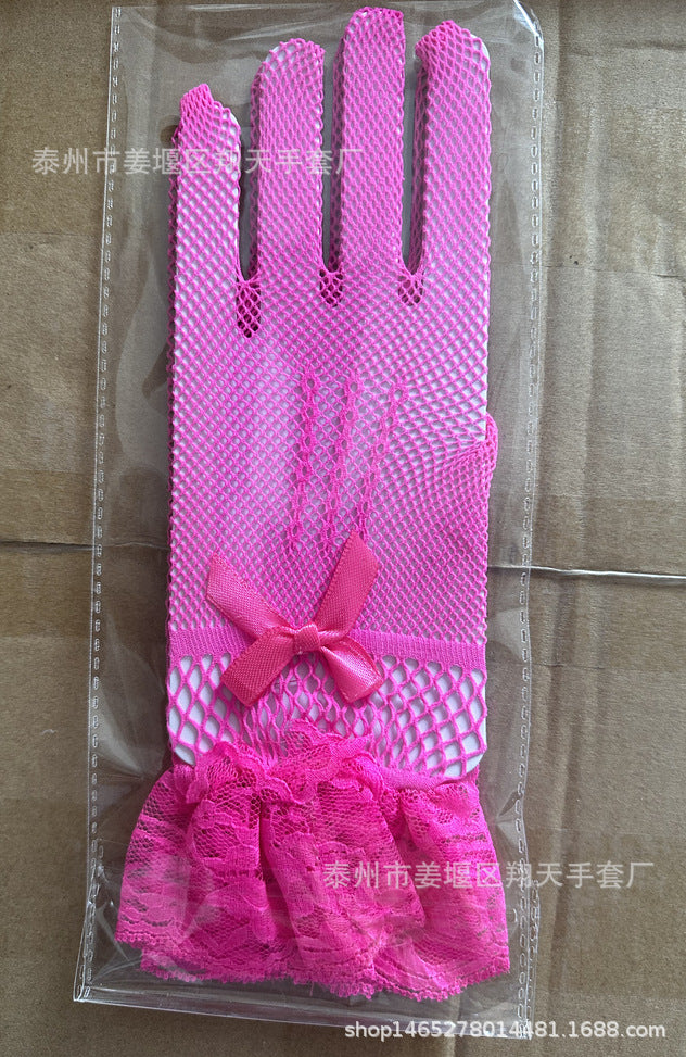 Wholesale Full-finger fishnet lace gloves